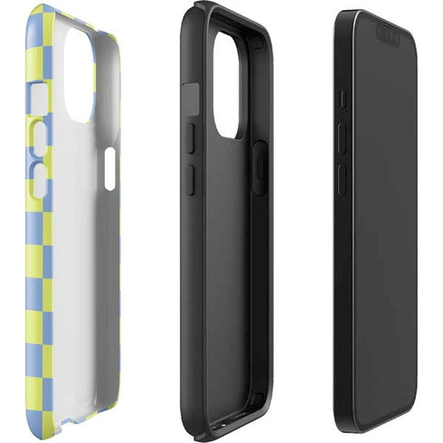 Neon Checkered iPhone 15 Impact Case